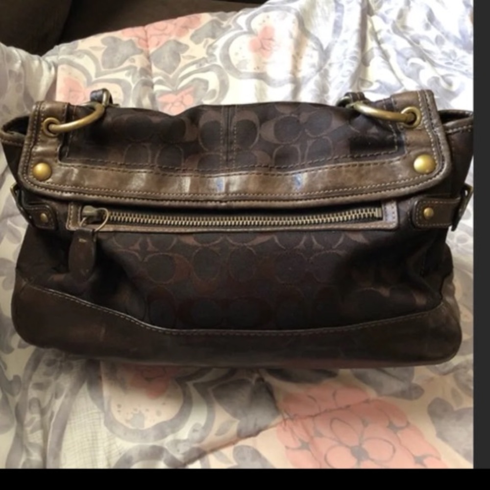 65th Anniversary Coach Legacy Stripe Rare Hobo - Picture 5 of 9